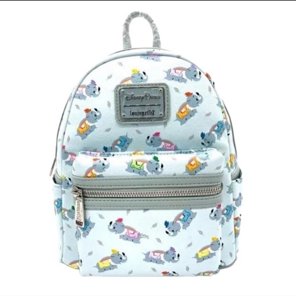 2022 Loungefly flying Dumbo The Flying Elephant Mini Backpack blue NWT